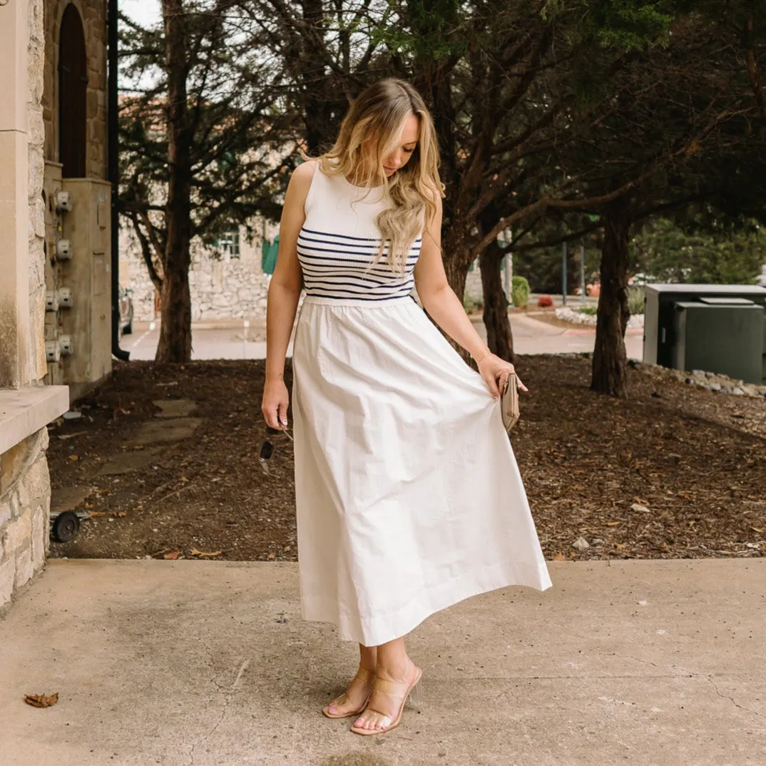 Sweet Desire Striped Knit Tank Midi Dress