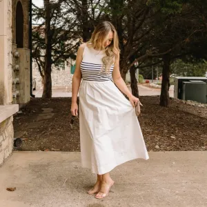 Sweet Desire Striped Knit Tank Midi Dress