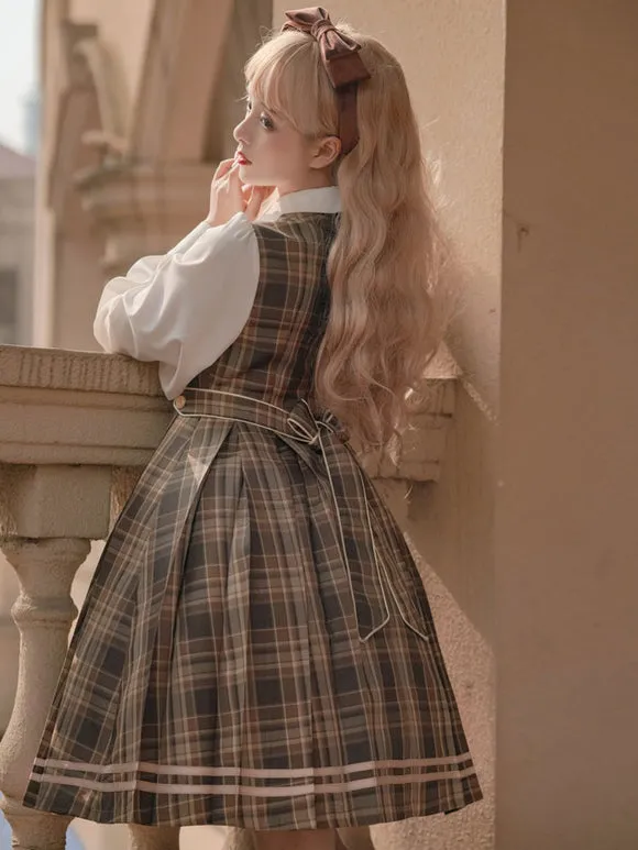 Sweet Lolita Dress Polyester Long Sleeves Academic Lolita Dress