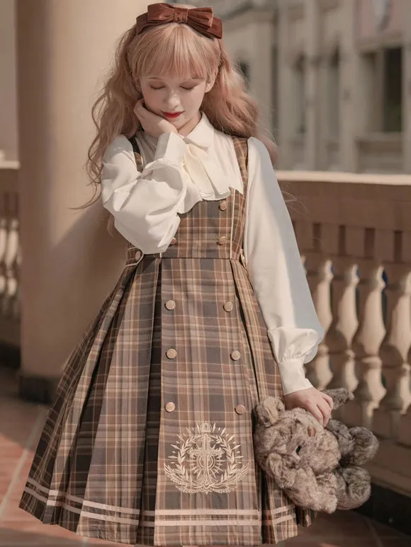 Sweet Lolita Dress Polyester Long Sleeves Academic Lolita Dress