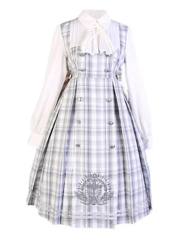 Sweet Lolita Dress Polyester Long Sleeves Academic Lolita Dress
