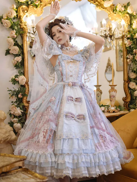 Sweet Lolita Dress Polyester Sleeveless Lolita Wedding Dress Bride Lolita Dress