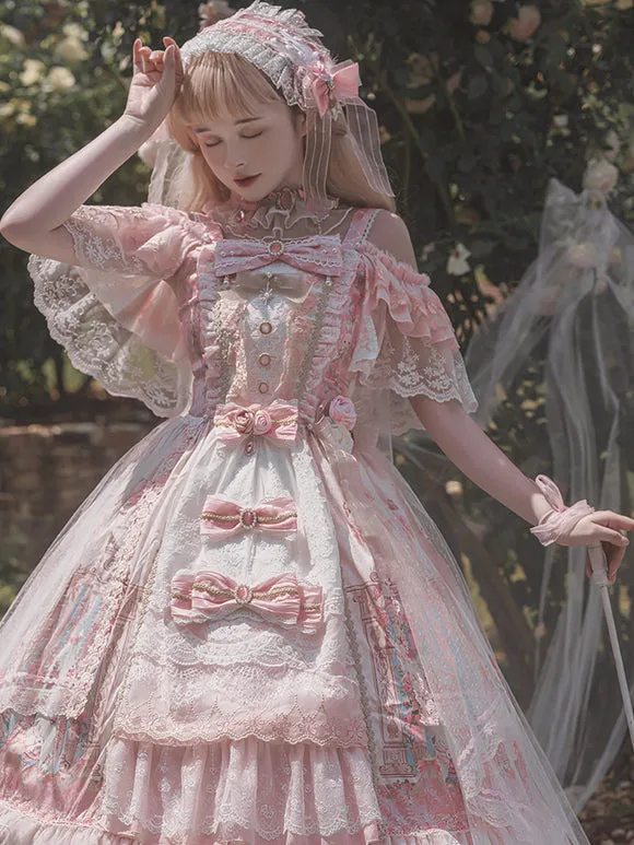 Sweet Lolita Dress Polyester Sleeveless Lolita Wedding Dress Bride Lolita Dress