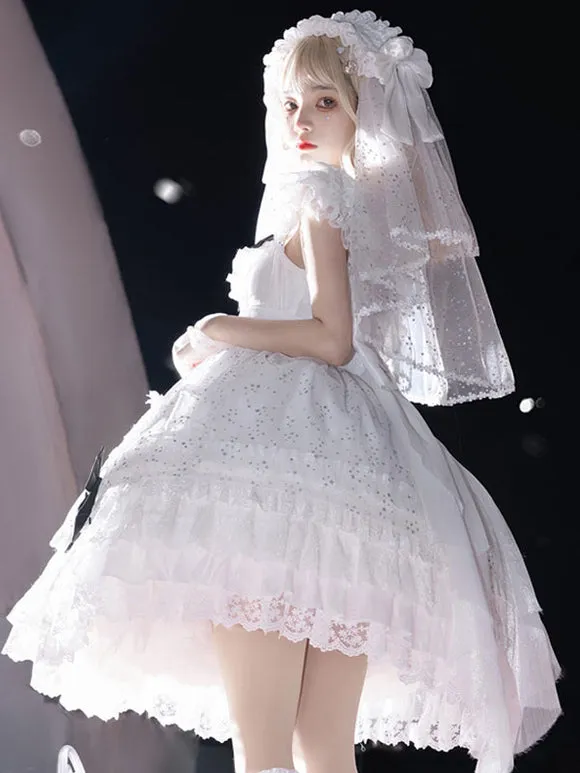 Sweet Lolita Dress Polyester Sleeveless Sweet Jumper Lolita Dress
