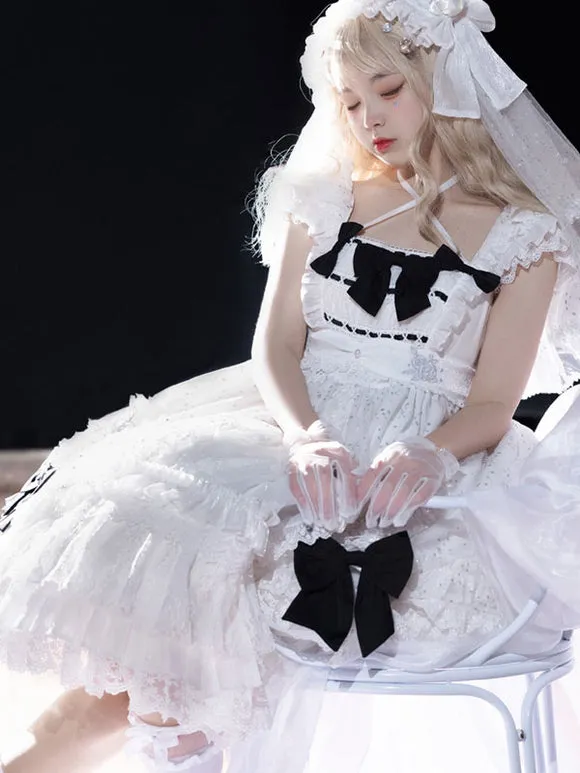 Sweet Lolita Dress Polyester Sleeveless Sweet Jumper Lolita Dress