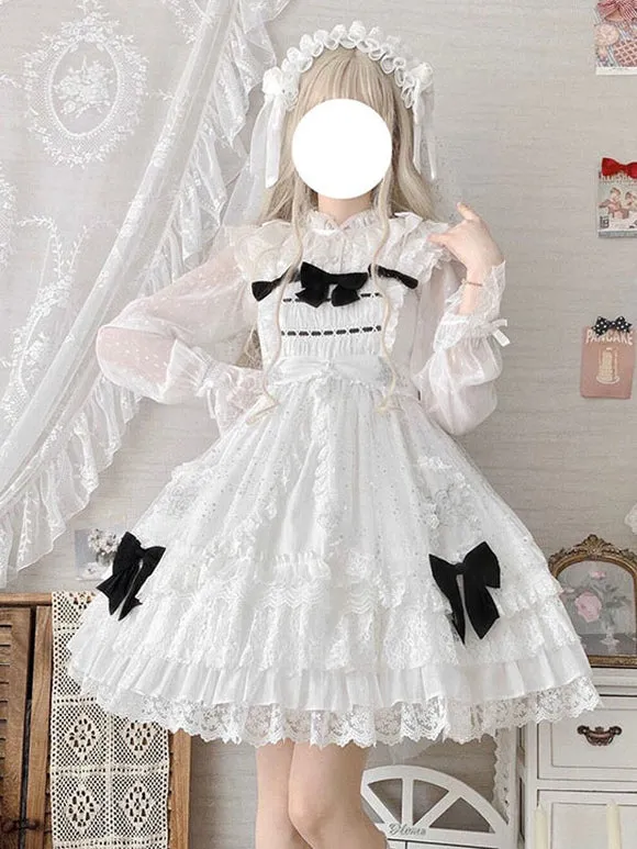 Sweet Lolita Dress Polyester Sleeveless Sweet Jumper Lolita Dress