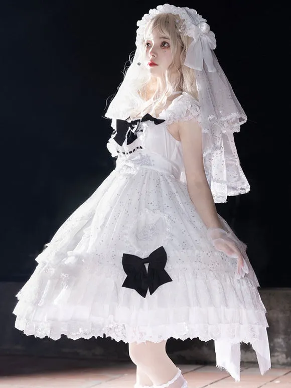 Sweet Lolita Dress Polyester Sleeveless Sweet Jumper Lolita Dress