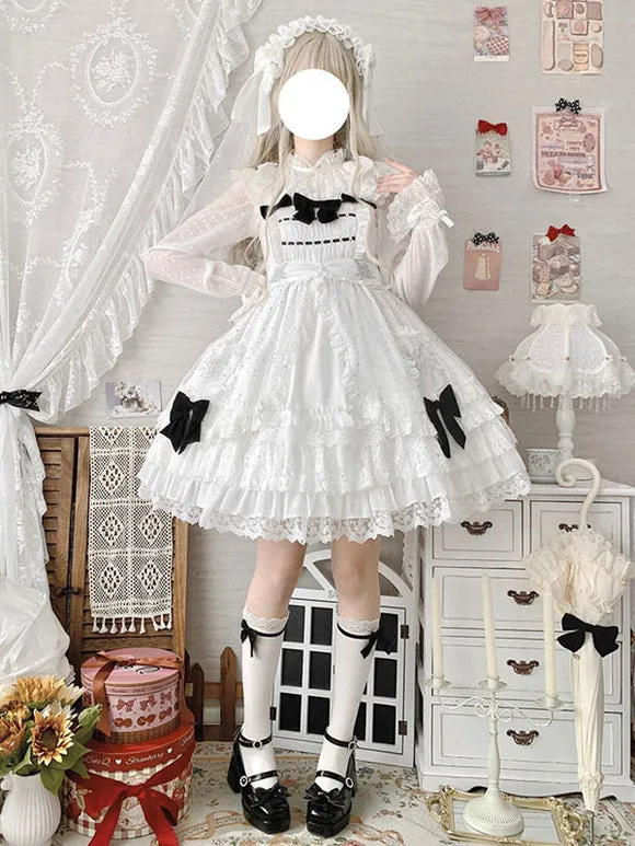 Sweet Lolita Dress Polyester Sleeveless Sweet Jumper Lolita Dress