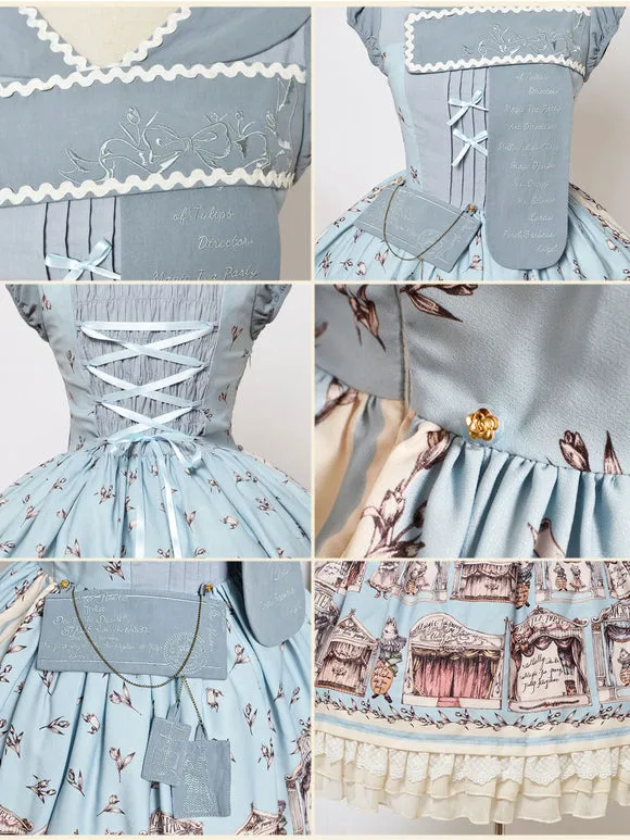 Sweet Lolita Dress Short Sleeves Dress ROCOCO Style Lolita Dress