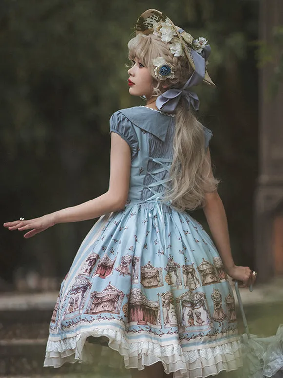 Sweet Lolita Dress Short Sleeves Dress ROCOCO Style Lolita Dress