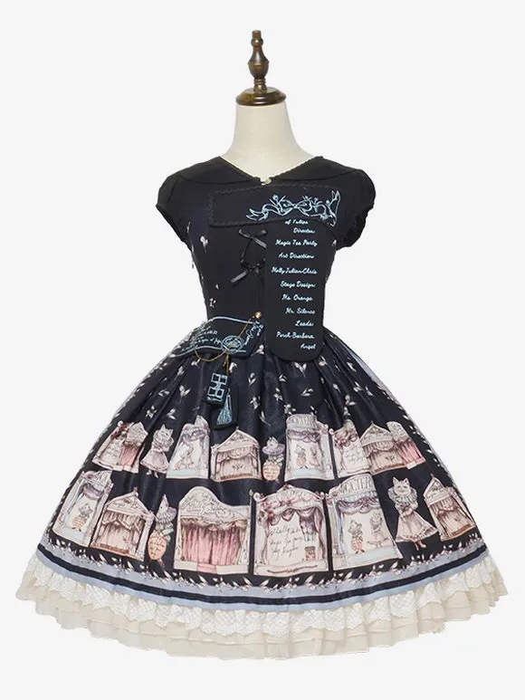 Sweet Lolita Dress Short Sleeves Dress ROCOCO Style Lolita Dress