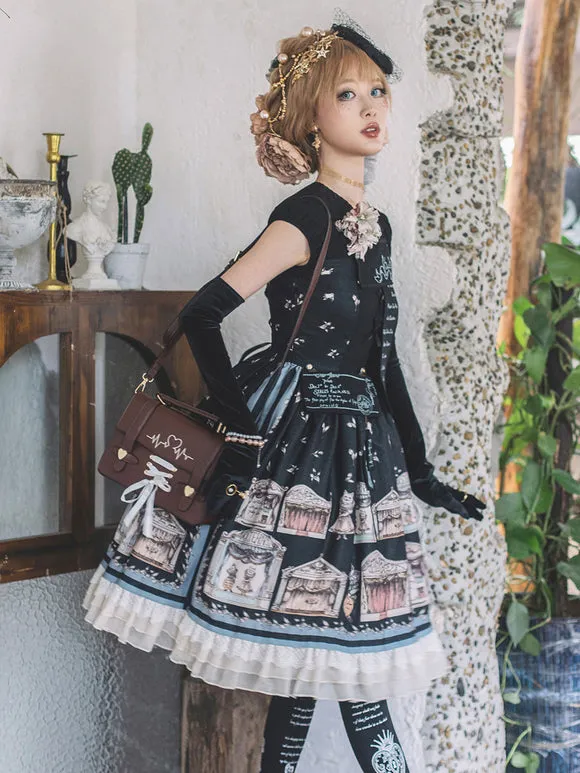 Sweet Lolita Dress Short Sleeves Dress ROCOCO Style Lolita Dress