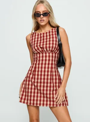 Sweet Somethings Mini Dress Red Check