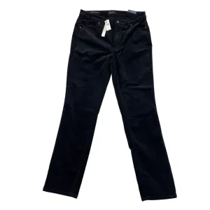 Talbots Black Corduroy Straight Leg Pants Petite Slimming Fit Size 8P- New