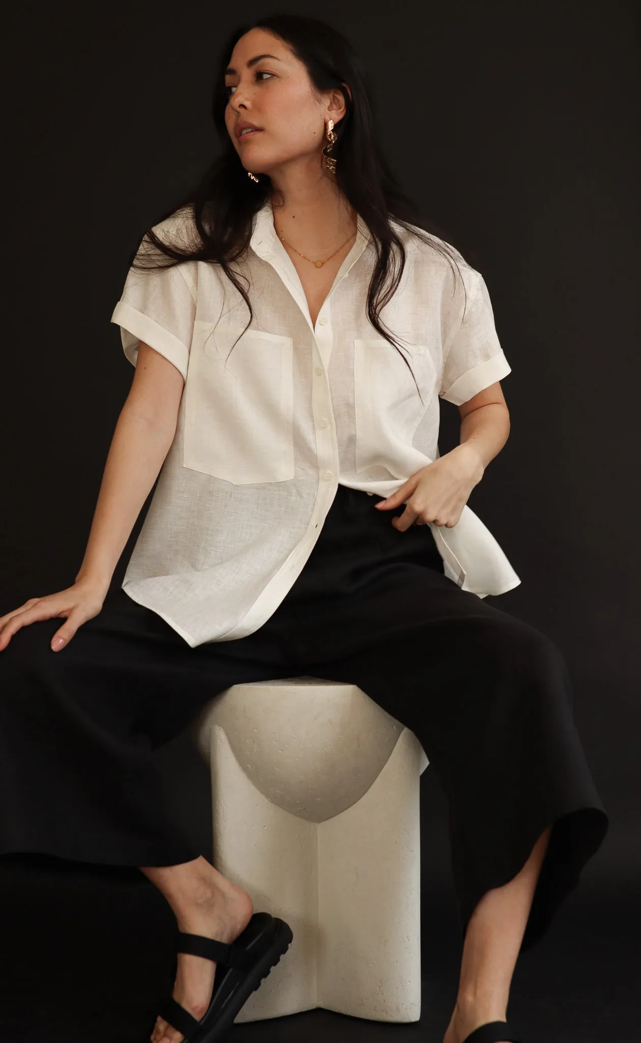 The Friend - Wayward Fit - Cream 100% Linen