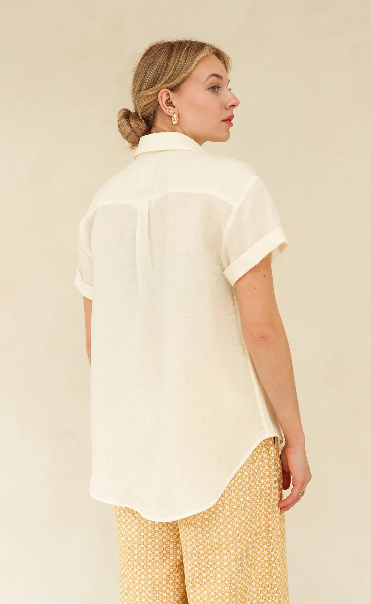 The Friend - Wayward Fit - Cream 100% Linen