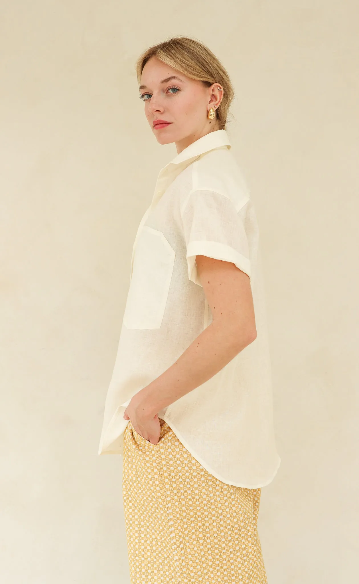 The Friend - Wayward Fit - Cream 100% Linen