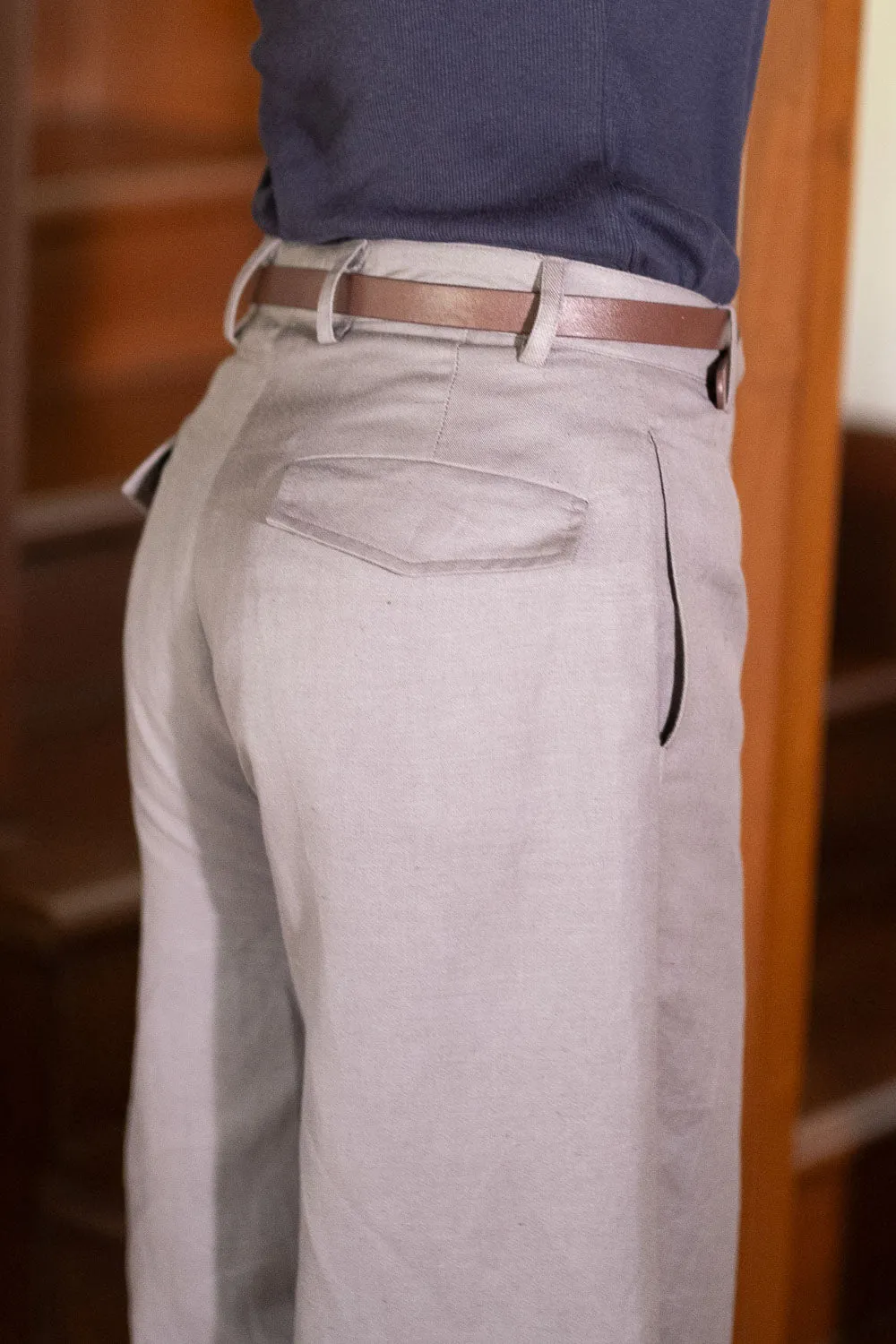The Hemp Twill Flared Pants