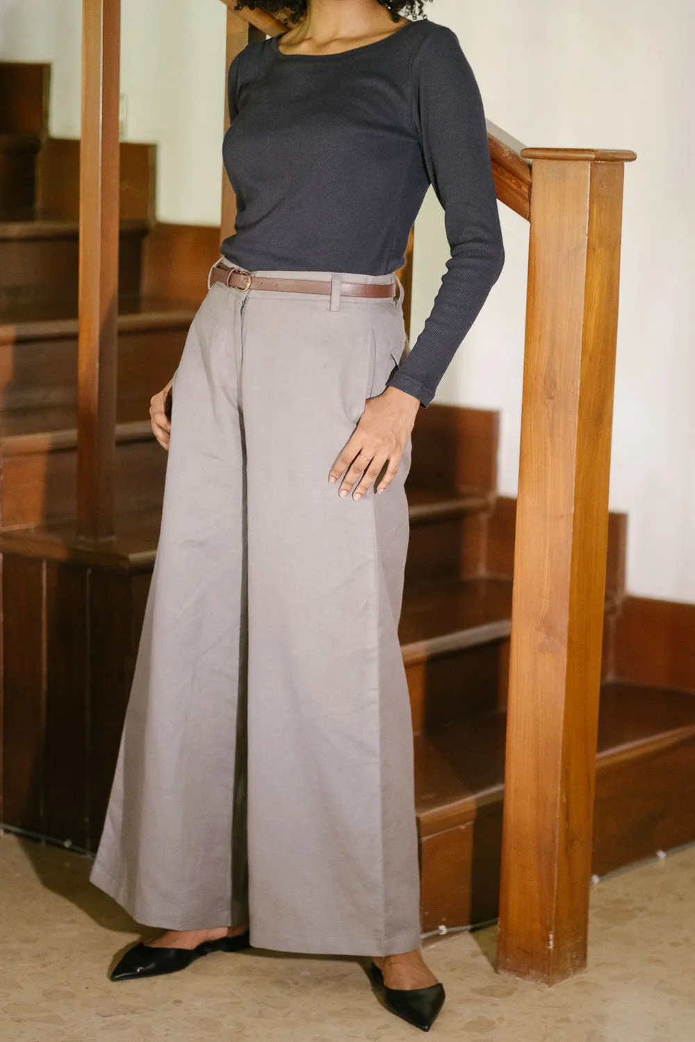 The Hemp Twill Flared Pants
