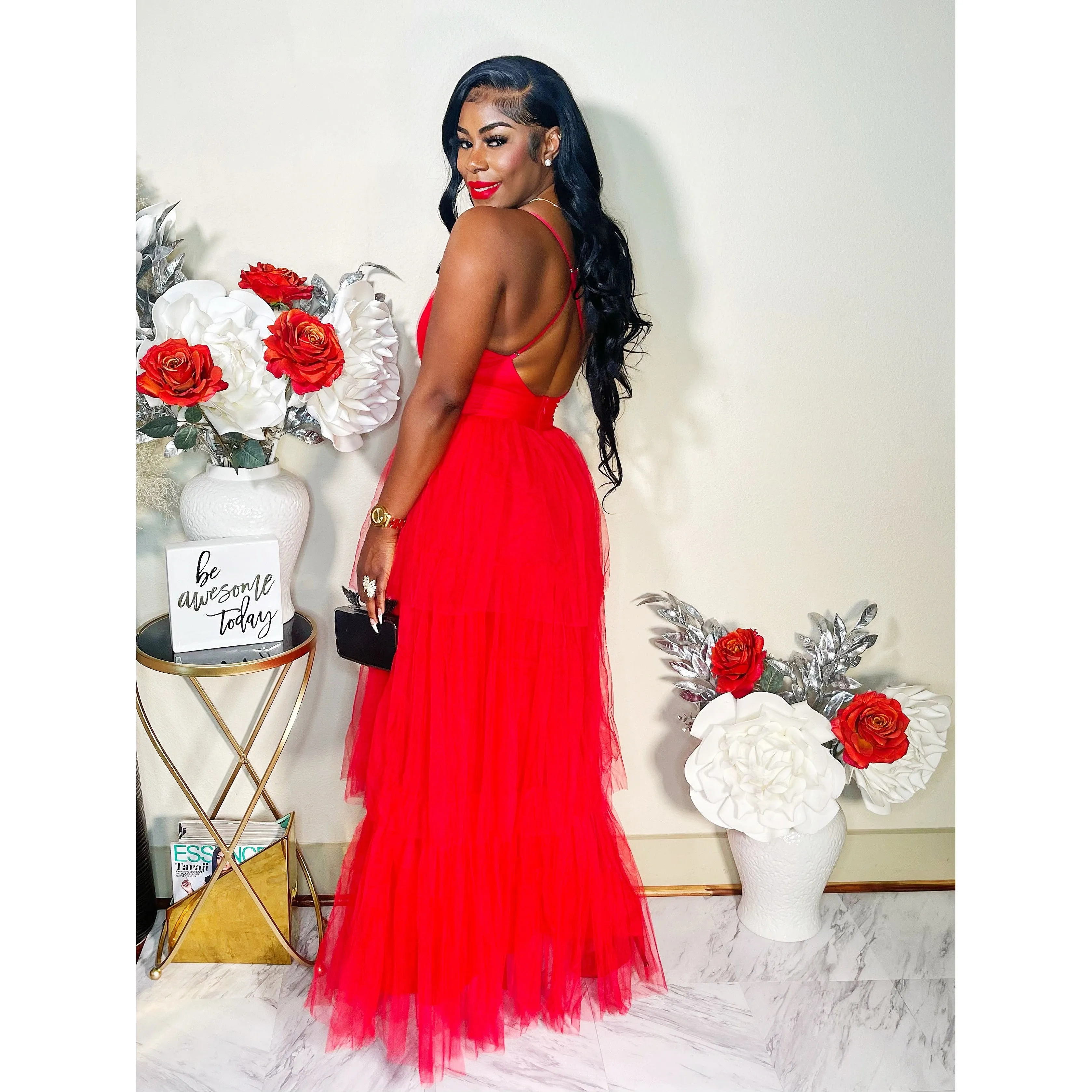 THE PERFECT OCCASION TIERED DRESS