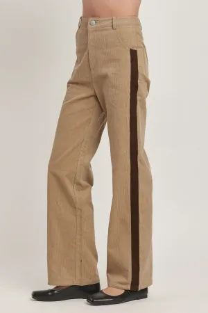 Thin Corduroy Side Stripe Pants