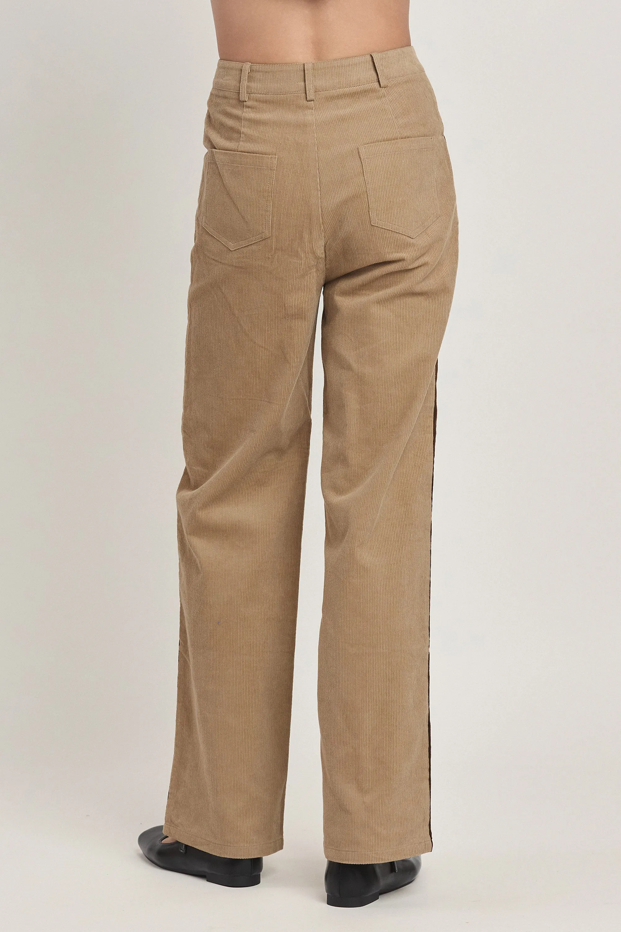Thin Corduroy Side Stripe Pants