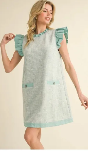 Tiffany in tweed dress