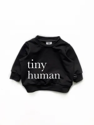 tiny human fleece sweater | black