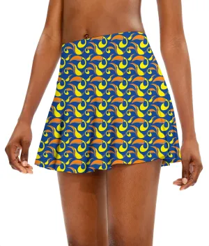 toucan Women's Athletic Golf Skorts Flared Skirts