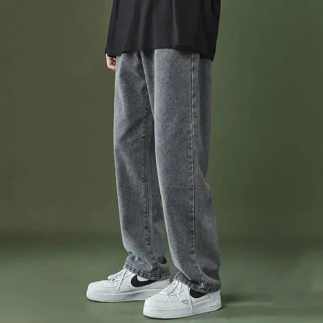 TrendMax Lässige Jeans Graues Bein
