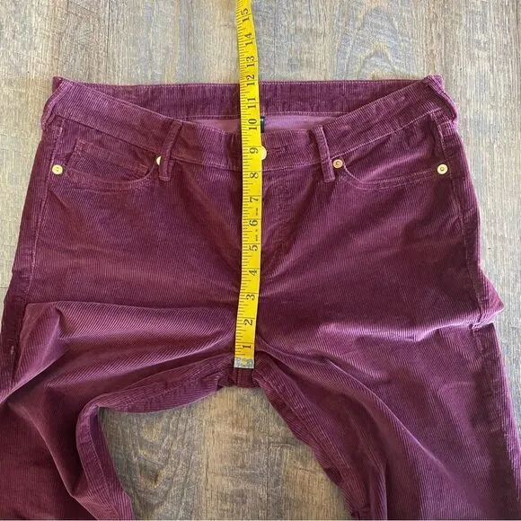 True Religion Corduroy Pants 31 Waist Wine Burgundy Cords Stretchy