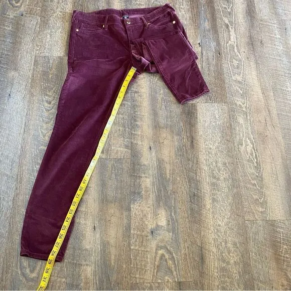 True Religion Corduroy Pants 31 Waist Wine Burgundy Cords Stretchy