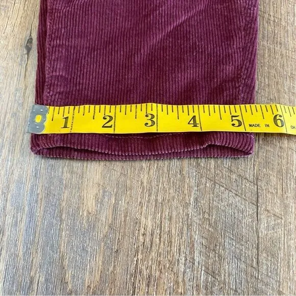 True Religion Corduroy Pants 31 Waist Wine Burgundy Cords Stretchy