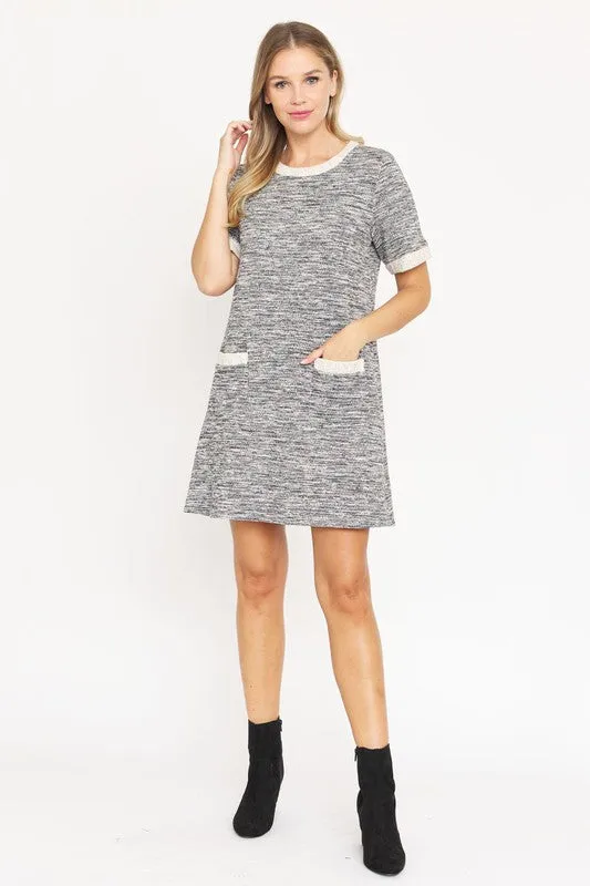 Tweed Shift Dress