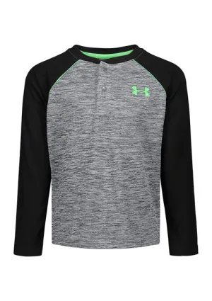 UA Twist Henley LS Pitch Grey