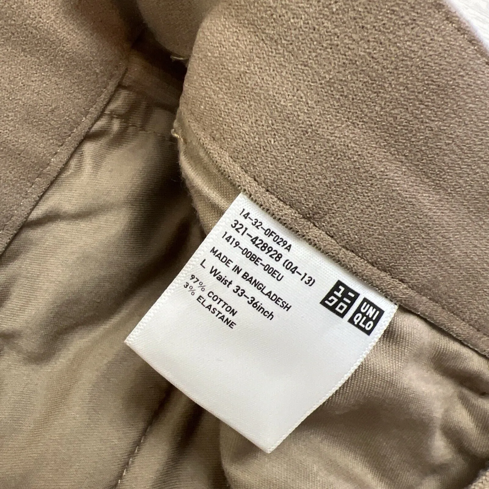 Uniqlo Mens Corduroy Pants Size Large (33-36 Inch Waist)