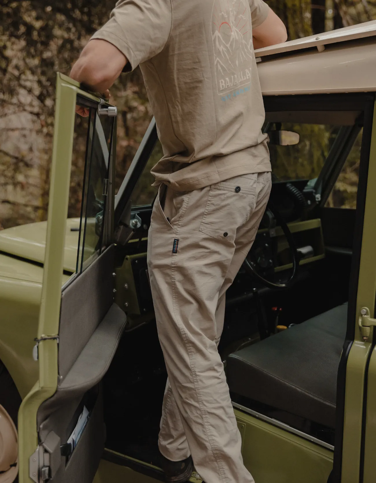VAGABONDS - KHAKI STRETCH RIPSTOP ADVENTURE PANTS by Bajallama