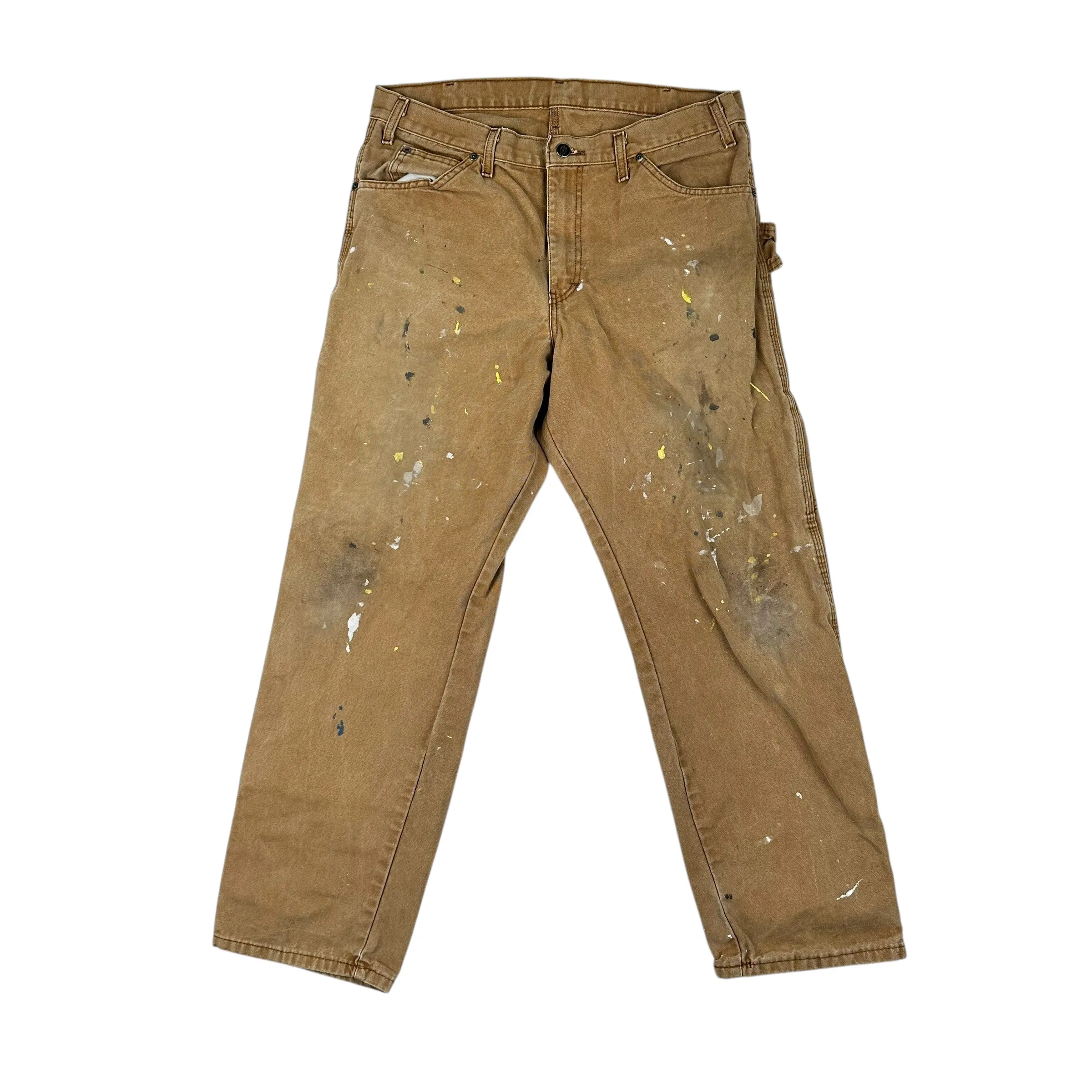 Vintage Dickies Painted Carpenter Khaki Pants - 34"