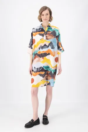 Vista Estilo Shift Dress Orange
