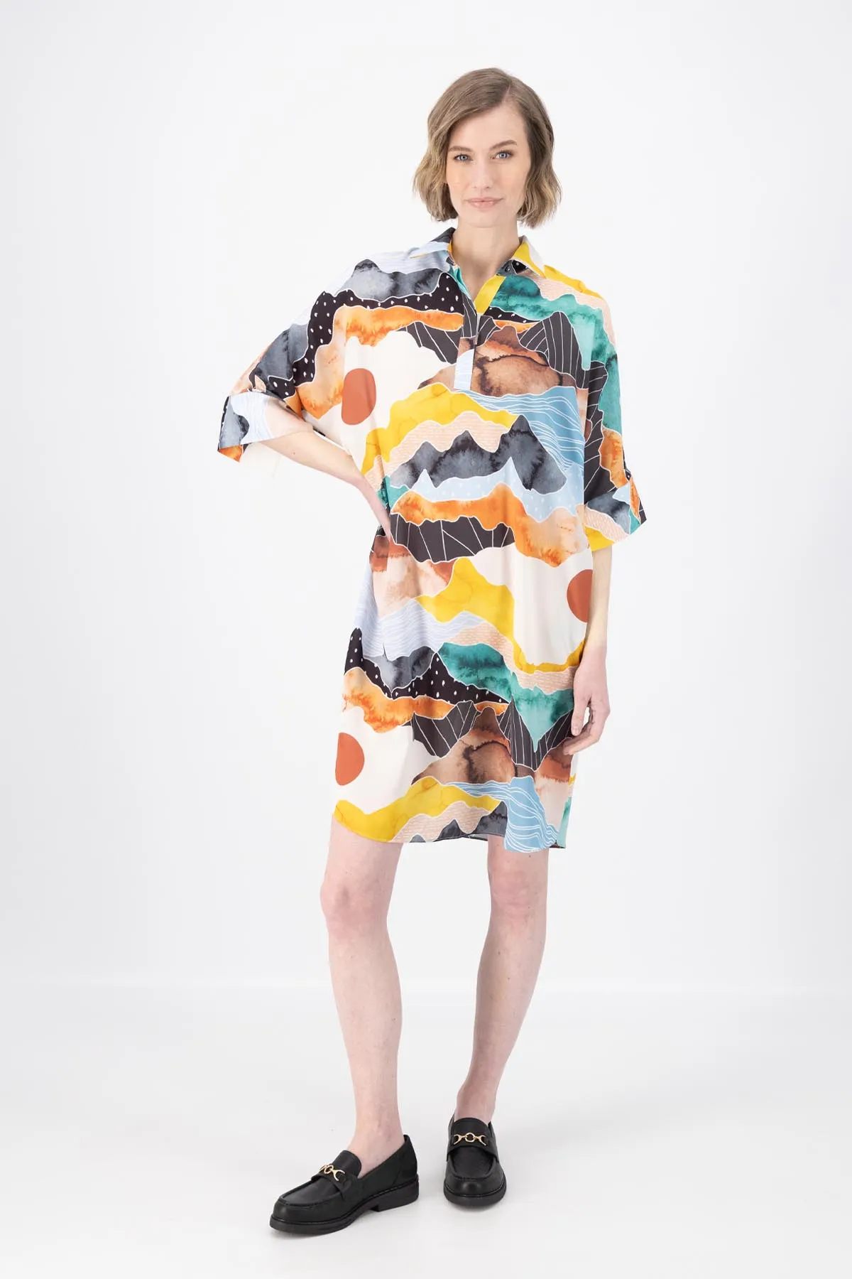 Vista Estilo Shift Dress Orange