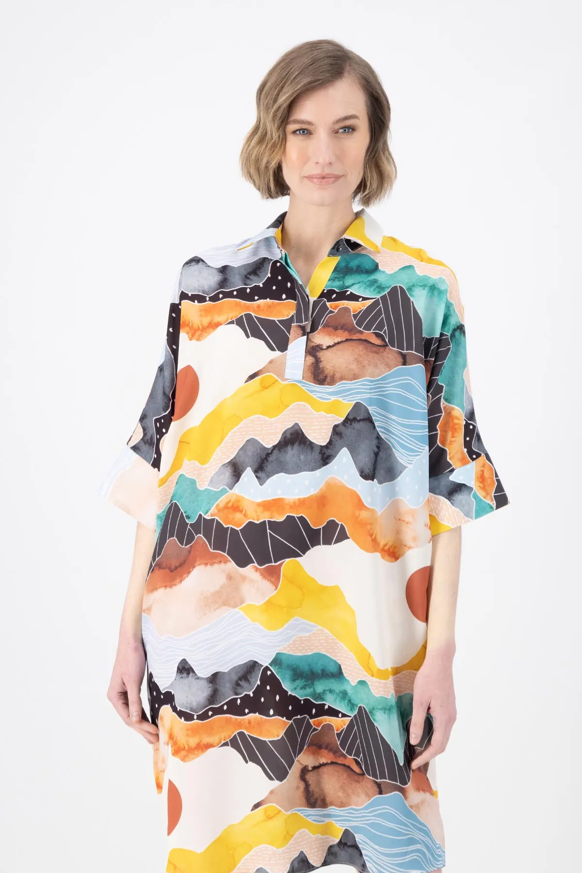 Vista Estilo Shift Dress Orange