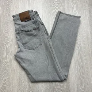 Volcom Brand Jeans Mens Grey Solver Modern Straight Jeans Size 28
