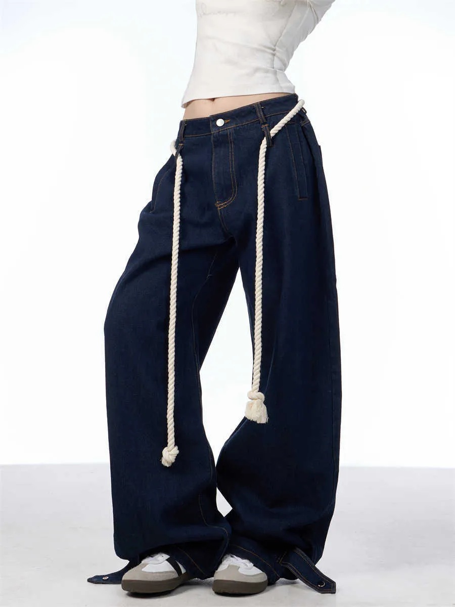 Washed Black Loose Wide Leg Jeans
