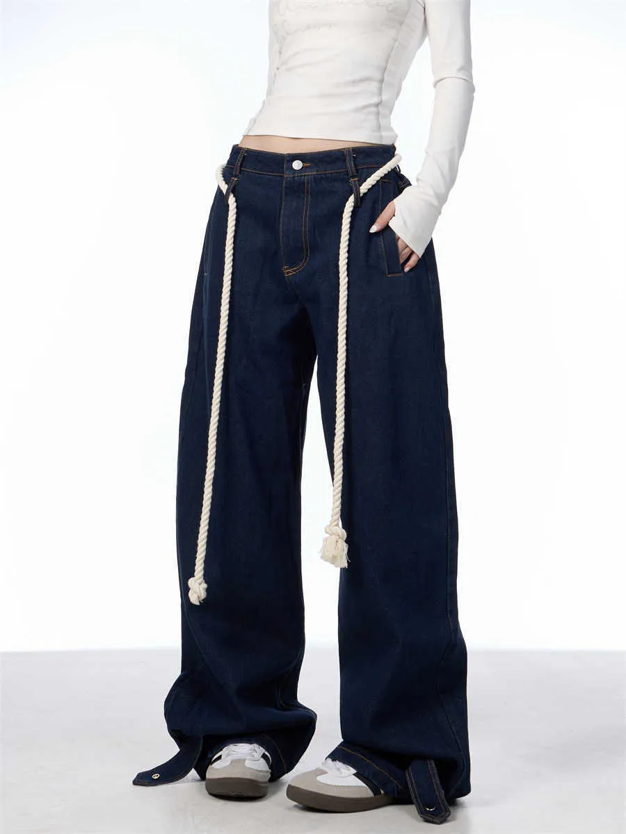 Washed Black Loose Wide Leg Jeans