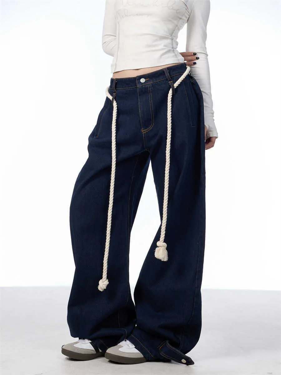 Washed Black Loose Wide Leg Jeans