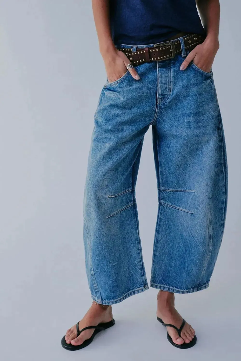 Wide Leg Jeans with Pockets