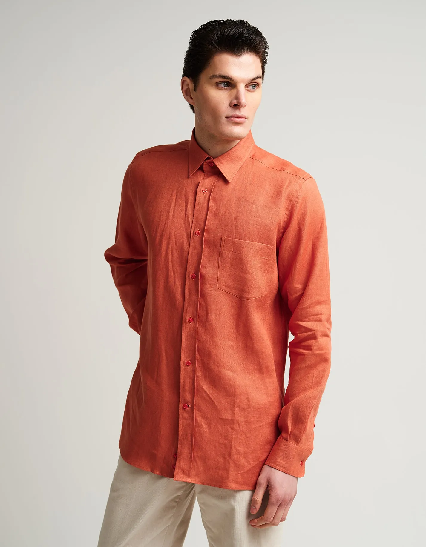 Wild Salmon Linen Shirt