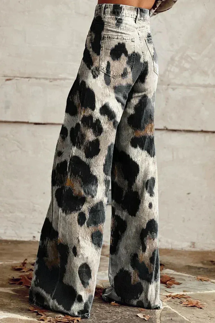 Wild Strokes Vintage Flared Pants