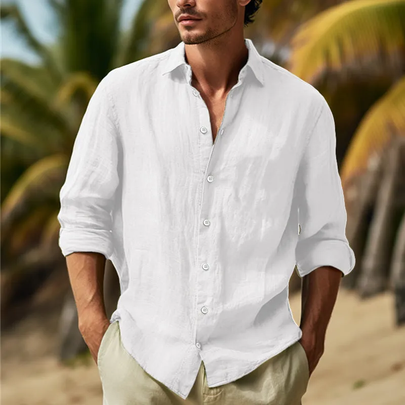William Linen Long Sleeve Shirt for Men