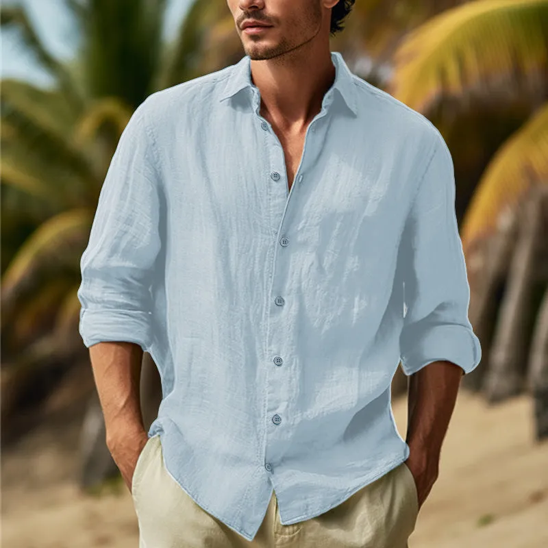 William Linen Long Sleeve Shirt for Men